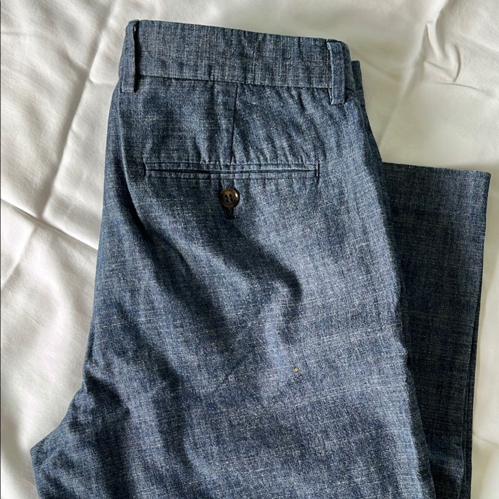 J Crew Slim Bedford Blue CottonPants